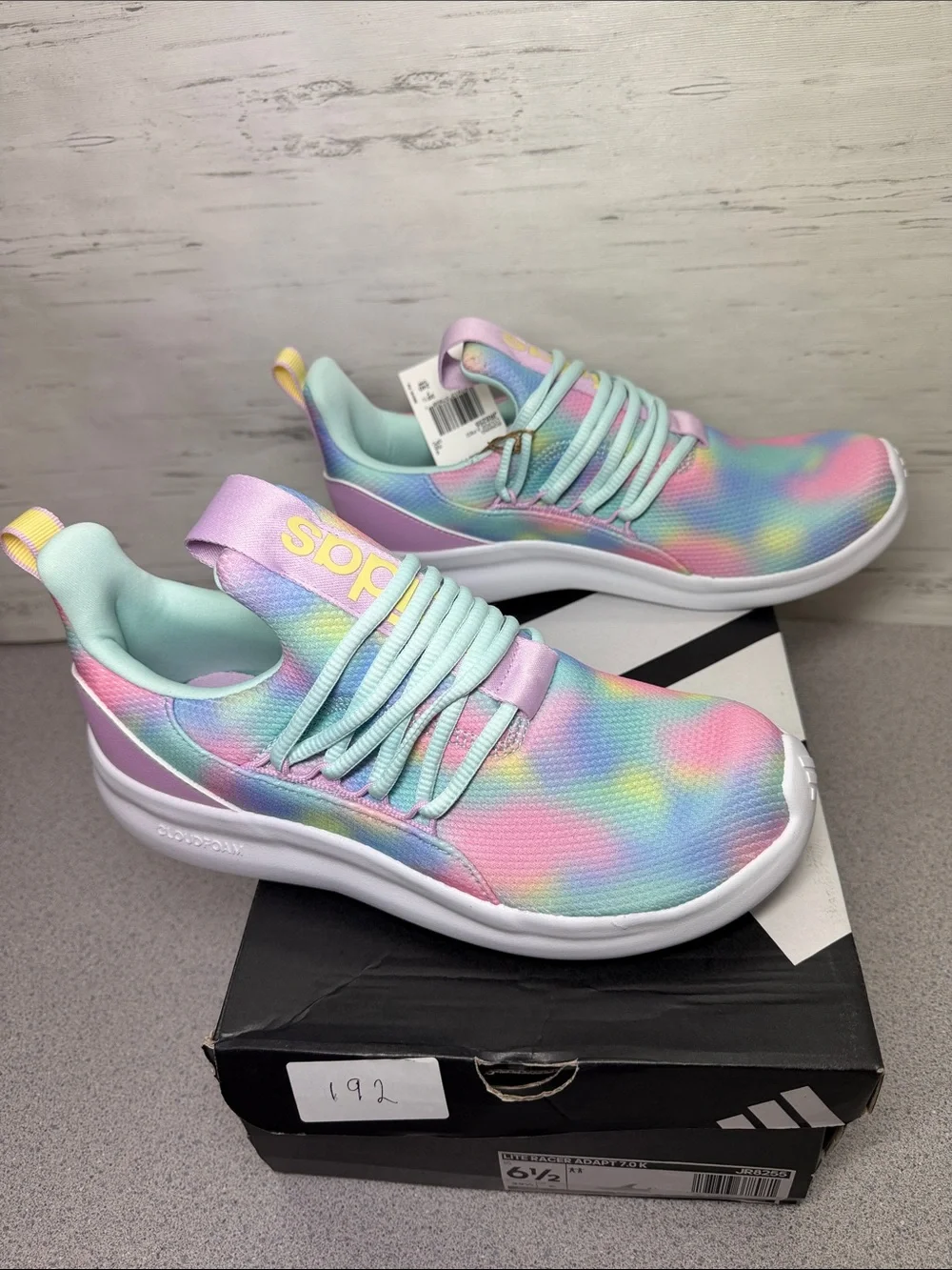 adidas Women's Pastel Tie-Dye Slip-On Sneakers - Mint, Pink, Yellow, Blue